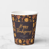 Moderne elegante Happy Thanksgiving-Kongressabgeor Pappbecher (Vorderseite)