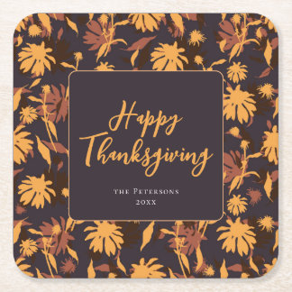 Moderne elegante Happy Thanksgiving-Kongressabgeor Rechteckiger Pappuntersetzer