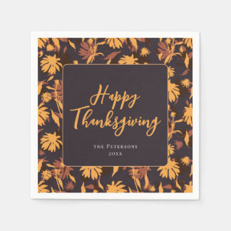Moderne elegante Happy Thanksgiving-Kongressabgeor Serviette