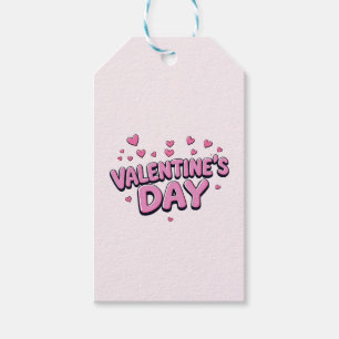 Moderne elegante Happy Valentine's Day Rosa Herzen Geschenkanhänger
