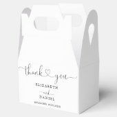 Moderne elegante Heart Script Wedding Geschenkschachtel (Geöffnet)