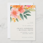 Moderne elegante, helle Blumenhochzeit Save The Date (Vorderseite)