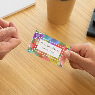 Moderne Elegante, helle Wasserfarben Visitenkarte