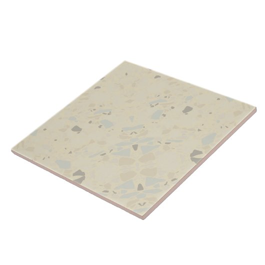 Moderne Elegante Hellgelbe Terrazzo Fliese (Seite)