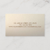 Moderne Elegante High Heel, Gold Confetti Visitenkarte (Rückseite)