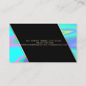 Moderne elegante High Heel Holografie Visitenkarte (Rückseite)