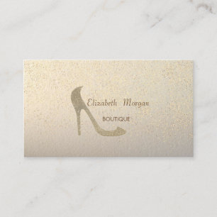 Moderne Elegante High Heels, Gold Konfetti Visitenkarte