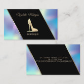 Moderne elegante High Heels Holografisch Visitenkarte (Vorne/Hinten)