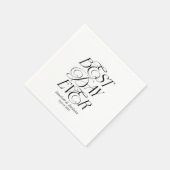 Moderne Elegante Hochzeit am schönsten Tag Serviette (Ecke)