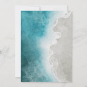 Moderne elegante Hochzeit am tropischen Strand Einladung (Rückseite)