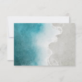 Moderne elegante Hochzeit am tropischen Strand RSVP Karte (Rückseite)