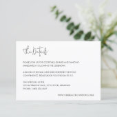 Moderne elegante Hochzeit Begleitkarte (Stehend Vorderseite)