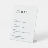 Moderne Elegante Hochzeit Das Pedestal-Zeichen von Sockelschild (Vorderseite)