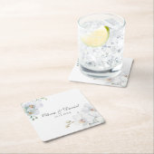 Moderne, elegante Hochzeit der Orchideen Rechteckiger Pappuntersetzer (Vor Ort)