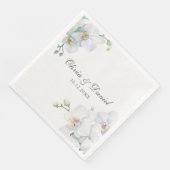 Moderne, elegante Hochzeit der Orchideen Serviette (Ecke)