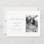 Moderne, elegante Hochzeit des Minimalistischen Fo Save The Date (Vorderseite)