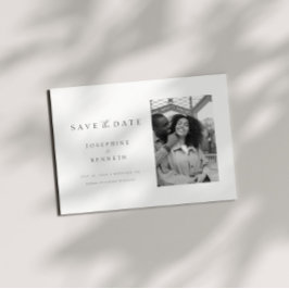 Moderne, elegante Hochzeit des Minimalistischen Fo Save The Date