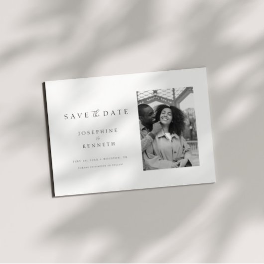 Moderne, elegante Hochzeit des Minimalistischen Fo Save The Date