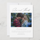 Moderne, elegante Hochzeit des Personalisierten Fo Dankeskarte (Vorderseite)