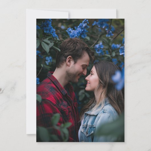 Moderne, elegante Hochzeit des Personalisierten Fo Dankeskarte (Rückseite)