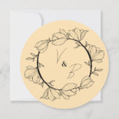 Moderne, elegante Hochzeit des Zirkels Einladung (Rückseite)