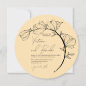 Moderne, elegante Hochzeit des Zirkels Einladung (Vorderseite)