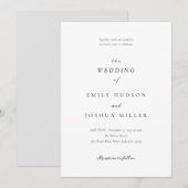 Moderne, elegante Hochzeit Einladung (Vorne/Hinten)