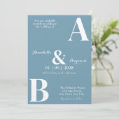 Moderne Elegante Hochzeit Einladung (Stehend Vorderseite)