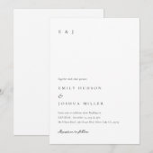 Moderne, elegante Hochzeit Einladung (Vorne/Hinten)