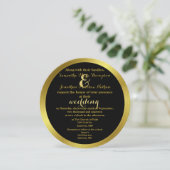 Moderne Elegante Hochzeit Einladung (Stehend Vorderseite)