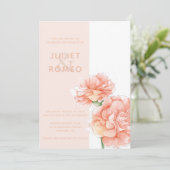 Moderne, elegante Hochzeit Einladung (Stehend Vorderseite)