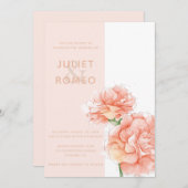 Moderne, elegante Hochzeit Einladung (Vorne/Hinten)