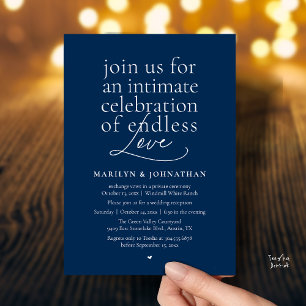 Moderne elegante Hochzeit, Endlose Liebe, Empfang Einladung