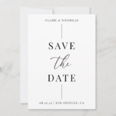 Moderne Elegante Hochzeit feinen Text & Foto Save The Date (Vorderseite)