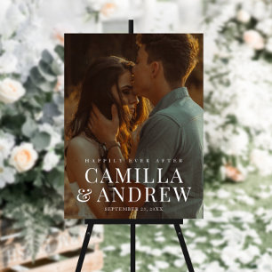 Moderne elegante Hochzeit Foto Poster