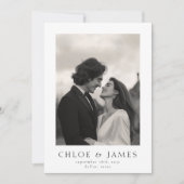 Moderne, elegante Hochzeit für Foto Dankeskarte (Vorderseite)