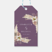 Moderne, elegante Hochzeit Geschenkanhänger (Vorderseite)