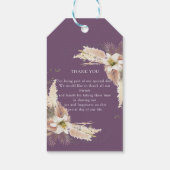 Moderne, elegante Hochzeit  Geschenkanhänger (Rückseite)