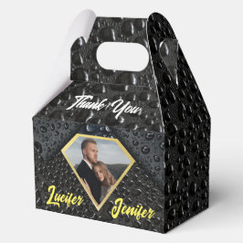 Moderne elegante Hochzeit Golden Diamant Geschenkschachtel