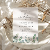 Moderne elegante Hochzeit im Grünen Einladung