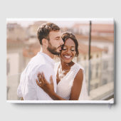 Moderne elegante Hochzeit im Minimalistischen Foto Gästebuch (Rückseite)