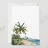Moderne elegante Hochzeit im tropischen Wasser Einladung (Rückseite)