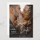 Moderne Elegante Hochzeit im Wasser Save The Date (Vorne/Hinten)