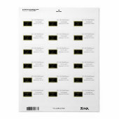 Moderne, elegante Hochzeit in Weiß und Gold Adressaufkleber (Vorne)