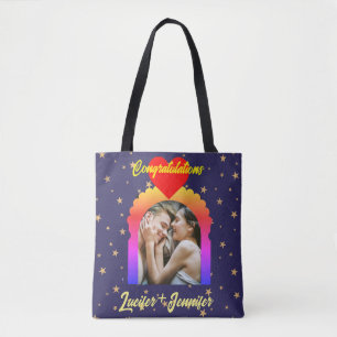 Moderne Elegante Hochzeit maßgeschneiderte Foto To Tasche