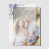 Moderne elegante Hochzeit mit Blauen Wasserfarben Pergament Einladungen (Versatz (Ehepaar))