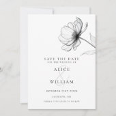 Moderne elegante Hochzeit mit Minimalistischem Fot Save The Date (Vorderseite)