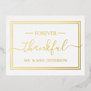 Moderne elegante Hochzeit Mr. & Mrs. Folie Einladungspostkarte