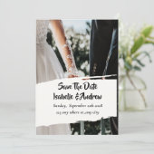 Moderne, elegante Hochzeit rettet die Termine Save The Date (Stehend Vorderseite)