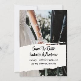 Moderne, elegante Hochzeit rettet die Termine Save The Date